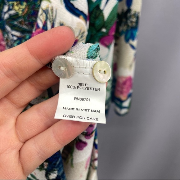 FIG AND FLOWER Multicolor Floral Lightweight Popover Tunic Top Size 1X NWT - Picture 12 of 14